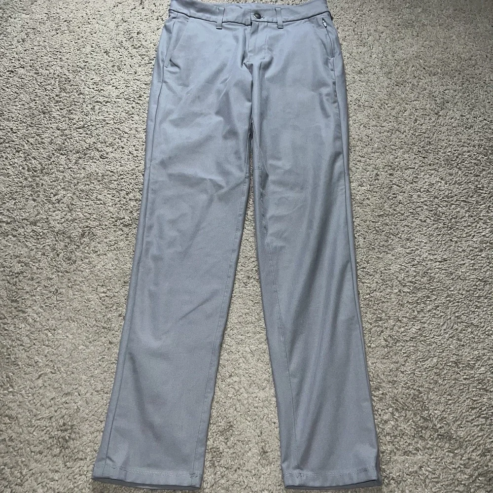 Lululemon ABC Slim Fit 5 Pocket Pant Mens 28 Gray Utilitech Tapered Leg